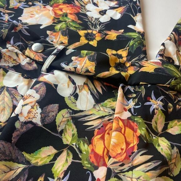 INC- Floral Print High-Rise Wide Leg Pants - Picture 7 of 9